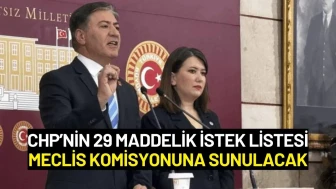 CHP’nin 29 Maddelik İstek Listesi Meclis Komisyonuna Sunulacak