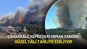 Çanakkale Kepez’deki Orman Yangını! Güzelyalı Tahliye Ediliyor