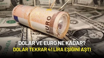 Dolar ve Euro Ne Kadar? Dolar Tekrar 41 Lira Eşiğini Aştı