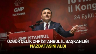 Özgür Çelik CHP İstanbul İl Başkanlığı Mazbatasını Aldı