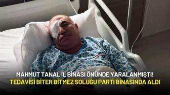 Mahmut Tanal İl Binası Önünde Yaralanmıştı! Tedavisi Biter Bitmez Soluğu Parti Binasında Aldı
