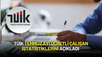 TÜİK Temmuz Ayı Ücretli Çalışan İstatistiklerini Açıkladı