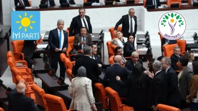 TBMM'de Tansiyon Yükseldi: İYİ Parti ve DEM Parti Vekilleri Birbirinin Üzerine Yürüdü!