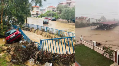 İzmir'de Sağanak Yağış Hayatı Felç Etti! Yollar Göl Oldu