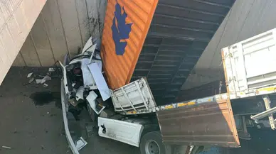 Gaziantep’te Feci Kaza! Köprüden Düşen TIR Hurdaya Döndü: İki Kişi Yaralandı!