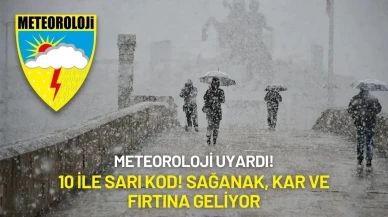 Meteoroloji Uyardı: 10 İle Sarı Kod! Sağanak, Kar ve Fırtına Geliyor