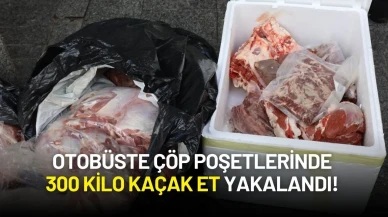 Otobüste Çöp Poşetlerinde 300 Kilo Kaçak Et Yakalandı!