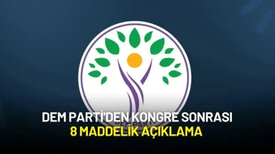 DEM Parti'den Kongre Sonrası 8 Maddelik Açıklama