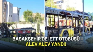 Başakşehir’de İETT Otobüsü Alev Alev Yandı!