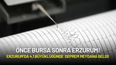 Erzurum’da 4,1 Büyüklüğünde Korkutan Deprem!
