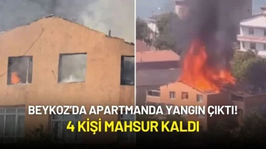 Beykoz’da Apartmanda Yangın Çıktı! 4 Kişi Mahsur Kaldı