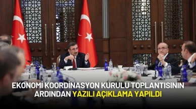 Ekonomi Koordinasyon Kurulu Toplantısının Ardından Yazılı Açıklama Yapıldı
