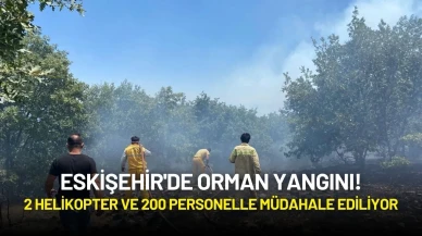 Eskişehir'de Orman Yangını! 2 Helikopter ve 200 Personelle Müdahale Ediliyor