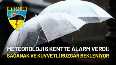 Meteoroloji 6 Kentte Alarm Verdi! Sağanak ve Kuvvetli Rüzgar Bekleniyor