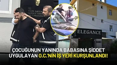 Çocuğunun Yanında Babasına Şiddet Uygulayan O.C.'nin İş Yeri Kurşunlandı!