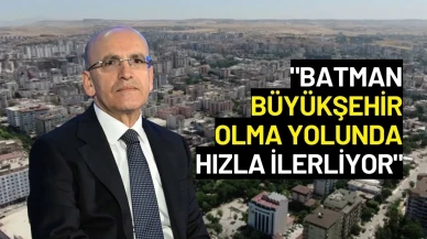 Bakan Şimşek: "Batman Büyükşehir Olma Yolunda Hızla İlerliyor"