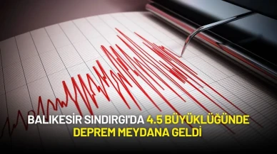 Balıkesir Sındırgı'da 4.5 Büyüklüğünde Deprem Meydana Geldi