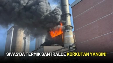 Sivas Kangal Termik Santrali'nde Korkutan Yangın!