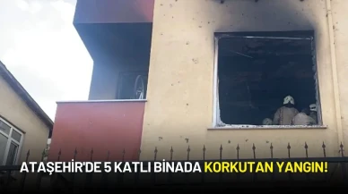 Ataşehir'de 5 Katlı Binada Korkutan Yangın!
