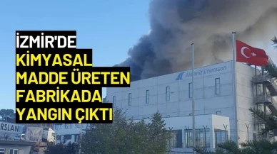 İzmir'de Kimyasal Madde Üreten Fabrikada Yangın Çıktı