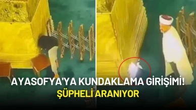 Ayasofya'ya Kundaklama Girişimi! Şüpheli Aranıyor