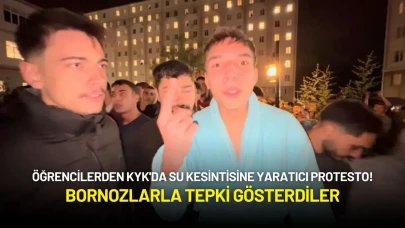 Öğrencilerden KYK'da Su Kesintisine Yaratıcı Protesto! Bornozlarla Tepki Gösterdiler