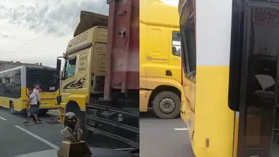 Büyükçekmece'de Kamyon İETT Otobüsüne Çarptı: 9 Kişi Yaralandı!