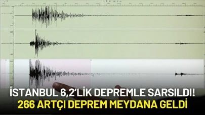 İstanbul 6,2’lik Depremle Sarsıldı: 266 Artçı Deprem Meydana Geldi