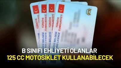B Sınıfı Ehliyetlilere Müjde: 125 CC Motosiklet Kullanımı Artık Mümkün!