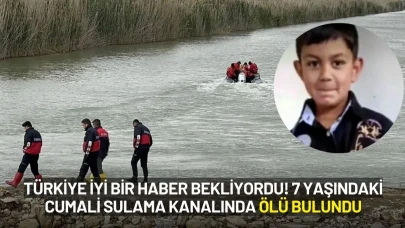 Adana'da Yürek Yakan Olay: 7 Yaşındaki Cumali Sulama Kanalında Ölü Bulundu