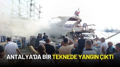 Antalya'da Korkutan Tekne Yangını! Kullanılamaz Hale Geldi