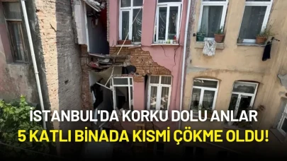 İstanbul'da 5 Katlı Binada Kısmi Çökme Oldu! Çok Sayıda Ekip Bölgeye Sevk Edildi