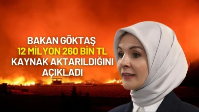 Bakan Göktaş Duyurdu: Yangın Bölgelerine 12 Milyon TL Destekte Bulunuldu