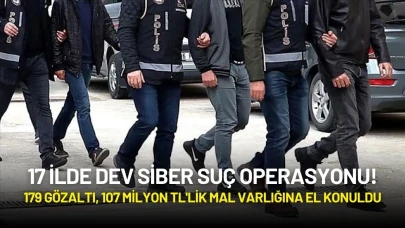 17 İlde Dev Siber Suç Operasyonu! 179 Gözaltı, 107 Milyon TL'lik Mal Varlığına El Konuldu