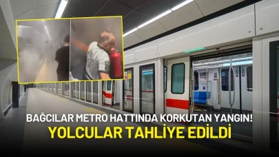 Bağcılar Metro Hattında Korkutan Yangın! Yolcular Tahliye Edildi