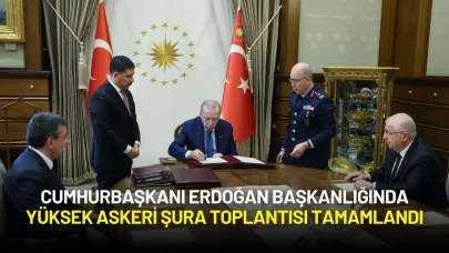 Cumhurbaşkanı Erdoğan Başkanlığında Yüksek Askeri Şura Toplantısı Tamamlandı