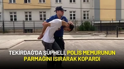Tekirdağ'da Şüpheli, Polis Memurunun Parmağını Isırarak Kopardı