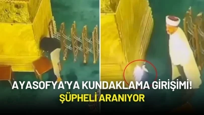 Ayasofya'ya Kundaklama Girişimi! Şüpheli Aranıyor