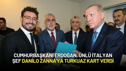 Cumhurbaşkanı Erdoğan, Ünlü İtalyan Şef Danilo Zanna'ya Turkuaz Kart Verdi