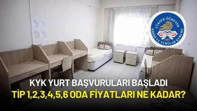 KYK Yurt Başvuruları Başladı: Tip 1,2,3,4,5,6 Oda Fiyatları Ne Kadar?