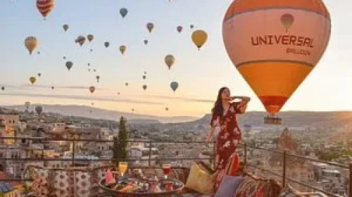 Kapadokya'da 23 Nisan Coşkusu! Balonlar Gökyüzünü Kırmızı Beyaza Bürüdü