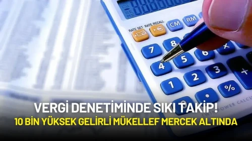 Vergi Denetiminde Sıkı Takip! 10 Bin Yüksek Gelirli Mükellef Mercek Altında