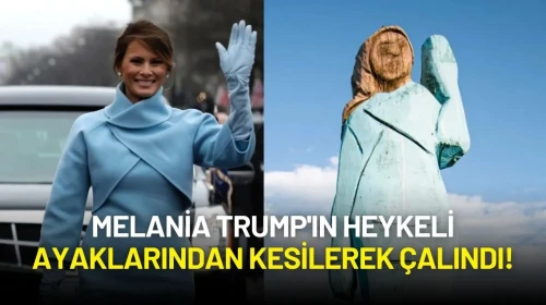 Melania Trump'ın Heykeli Slovenya’da Ayaklarından Kesilerek Çalındı!
