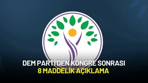DEM Parti'den Kongre Sonrası 8 Maddelik Açıklama