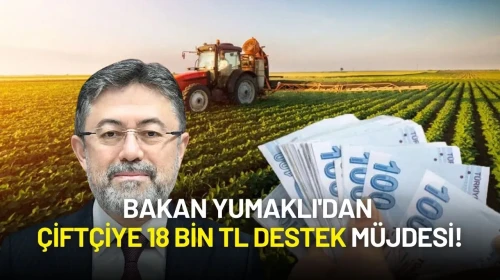 Bakan Yumaklı'dan Çiftçiye 18 Bin TL Destek Müjdesi!