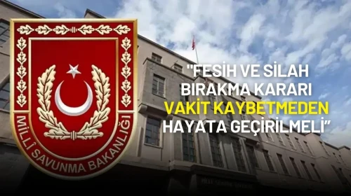 Milli Savunma Bakanlığı'ndan PKK'nın Silah Bırakma Kararına İlk Tepki
