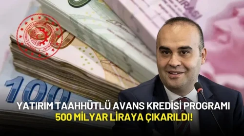 Bakan Kacır Duyurdu: Avans Kredisi Programı 500 Milyar Liraya Çıkarıldı!