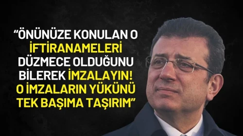 İmamoğlu'ndan Etkin Pişmanlık Çağrısı: "Düzmece Olduğunu Bilerek İmzalayın Yükü Tek Başıma Taşırım"
