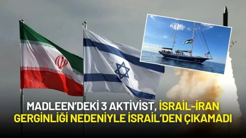 Gazze Yardım Gemisindeki 3 Aktivist, İsrail-İran Gerginliği Nedeniyle İsrail’den Çıkamadı