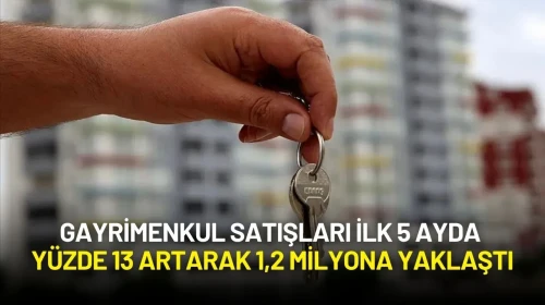 Gayrimenkul Satışları İlk 5 Ayda Yüzde 13 Artarak 1,2 Milyona Yaklaştı